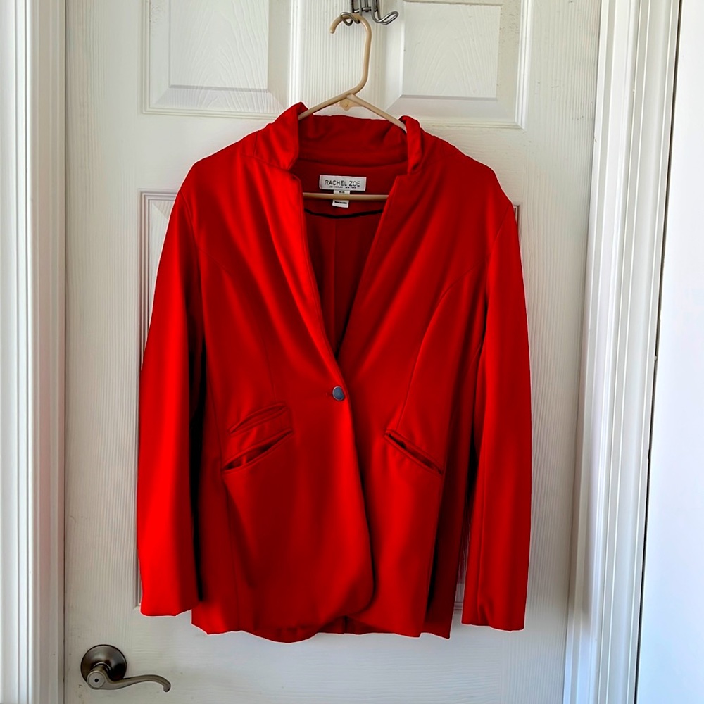 Red Rachel Zoe blazer